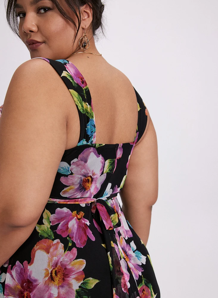 Robe maxi à motif floral