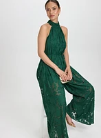 Floral Halter Neck Jumpsuit