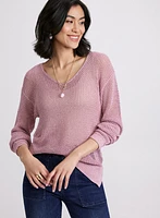 Pull en tricot ajouré