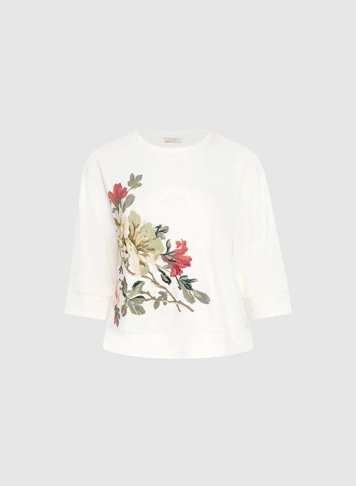 Floral Print Sweatshirt