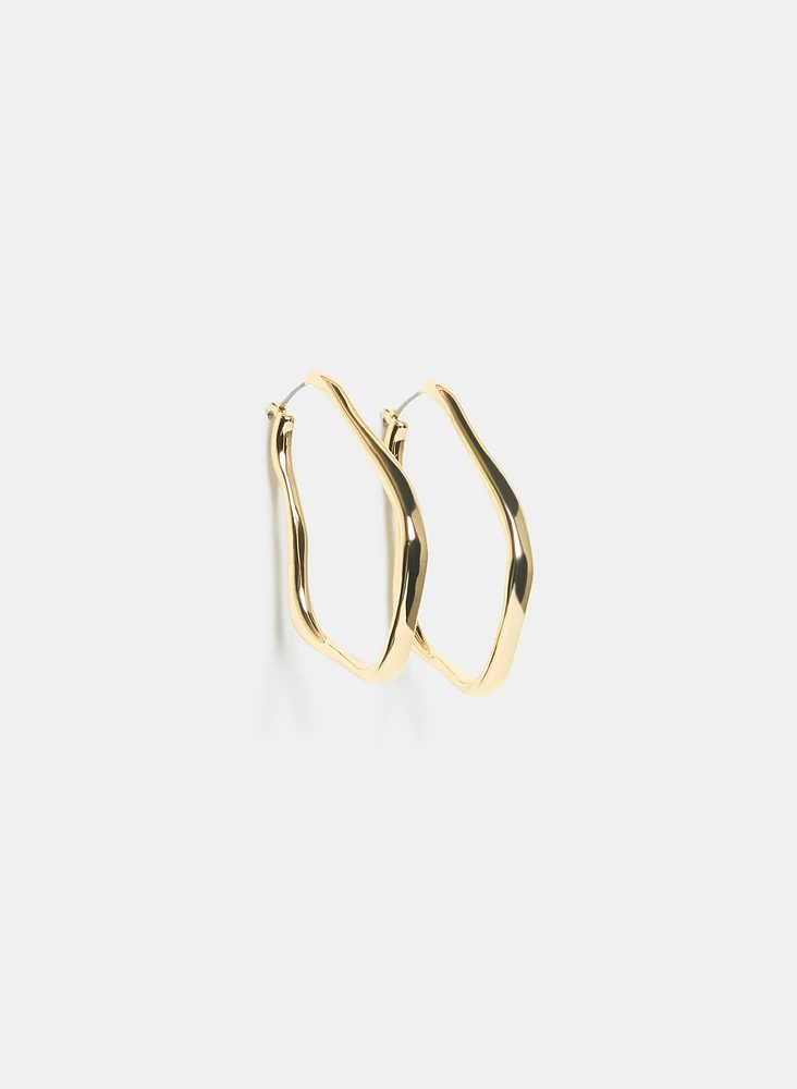 Abstract Hoop Earrings