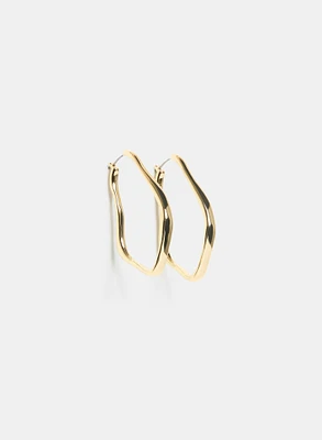 Abstract Hoop Earrings