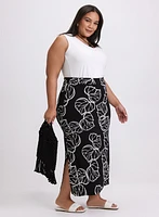 Leaf Print Skirt