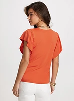 Cap Sleeve V-Neck Tee
