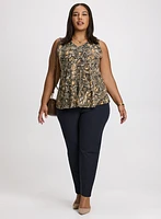 Snake Print A-Line Top