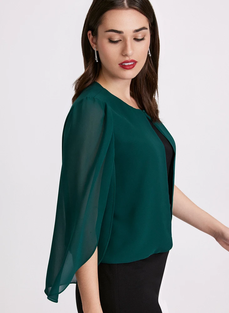 Long Sleeve Chiffon Bolero