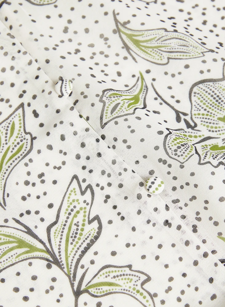 Blouse florale en chiffon