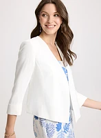 Cropped Open-Front Jacket