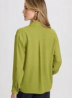 Blouse boutonnée en crêpe