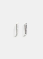 Boucles d'oreilles en anneaux rectangulaires