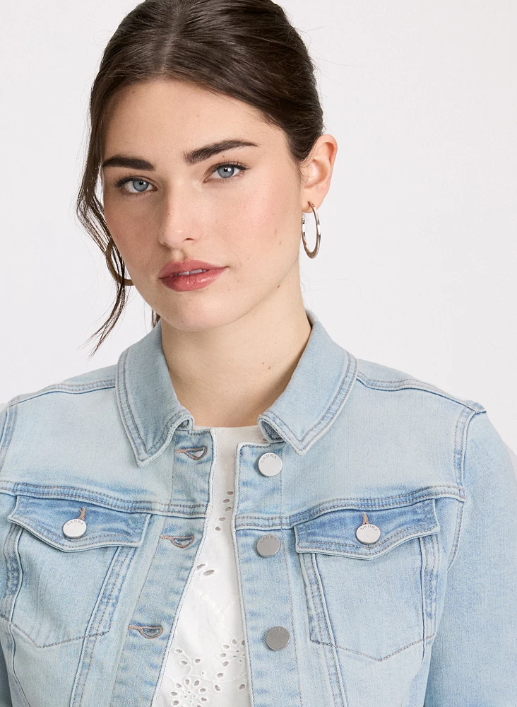 Veste écourtée en denim