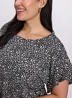 Floral Flutter Sleeve Top