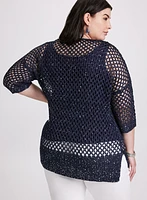 Joseph Ribkoff - Sequin Open Knit Sweater