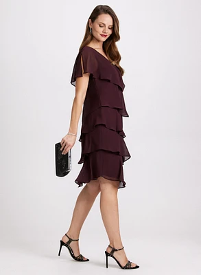 Tiered Chiffon Dress