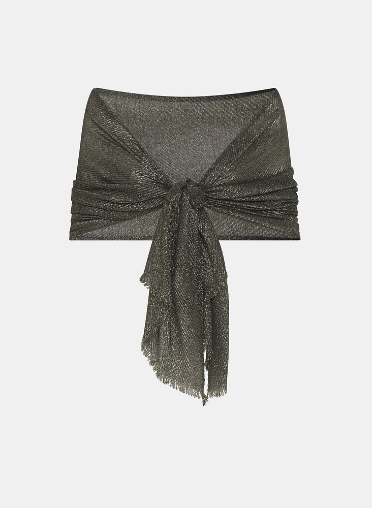 Foulard plissé brillant