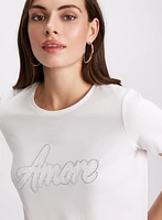 Embellished Script T-Shirt