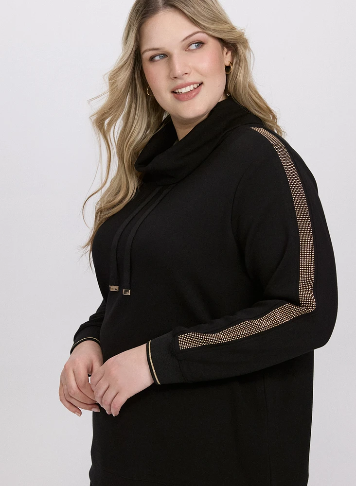 Rhinestone Sleeve Top
