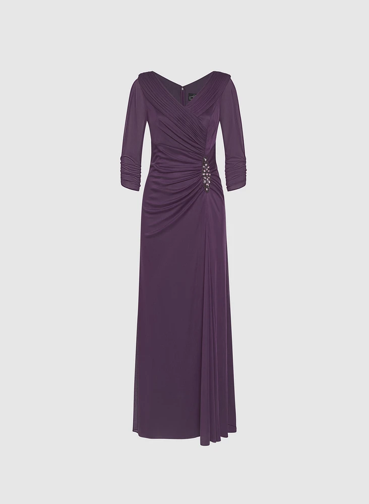 Mesh Wrap-Style Dress