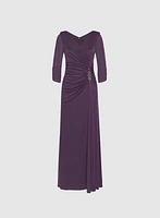 Mesh Wrap-Style Dress