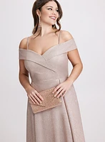 Glitter Off-The-Shoulder Dress