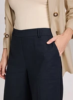 Pantalon Olivia large en mélange de lin