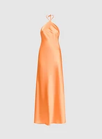 Satin Cowl Back Slip Dress