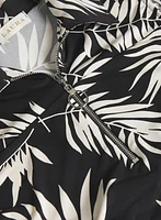 Palm Print Jersey Dress