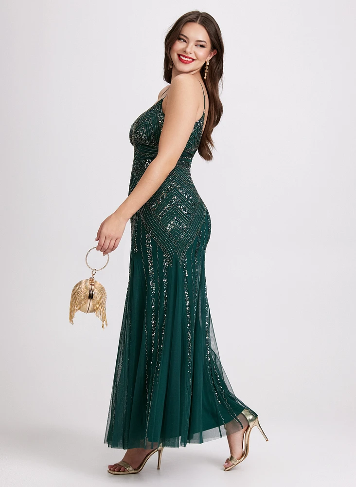 Embellished Evening Gown