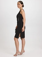 Jeweled Button Detail Dress