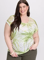 T-shirt à motif tropical