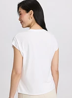 T-shirt à appliqués floraux