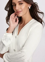 Jeweled Button Cardigan