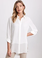 Button-Down Tunic Blouse