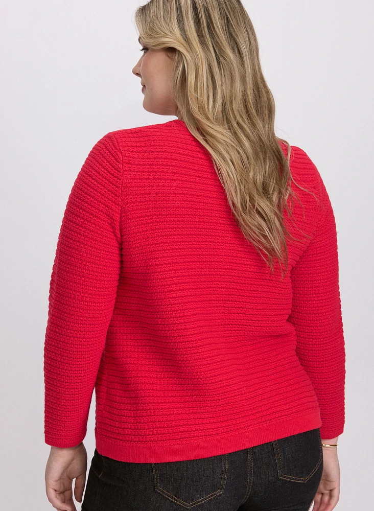 Textured Knit Cardigan