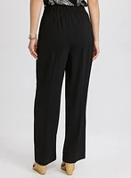 Pull-On Wide-Leg Pants