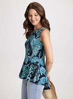 Paisley Peplum Top