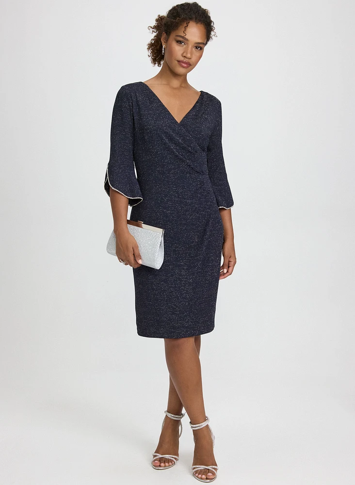 Glitter Knit Sheath Dress