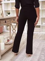 Sofia Pull-On Straight-Leg Pants