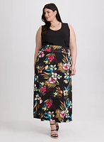 Jupe florale en jersey
