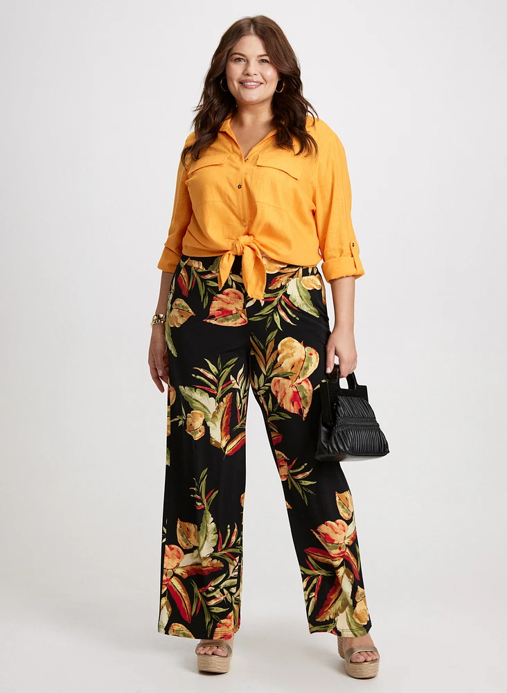 Chemisier en lin et pantalon tropical 