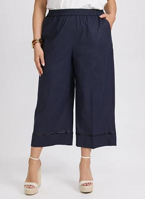 Stretch-Linen Culottes