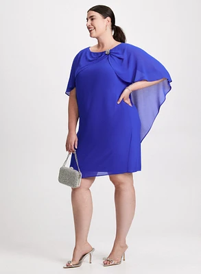 Capelet Effect Cocktail Dress