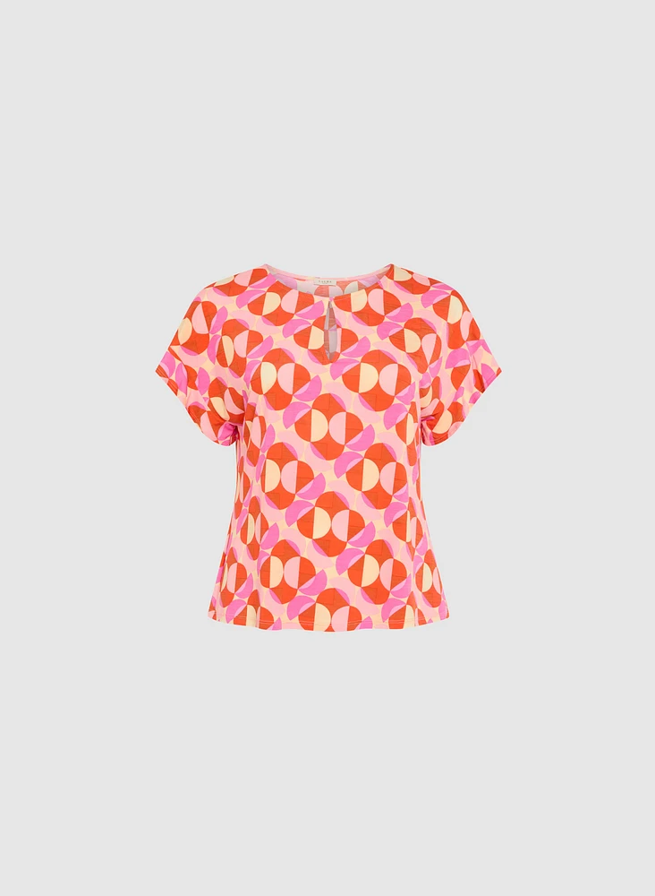 Geometric Print Top