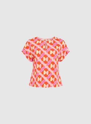 Geometric Print Top