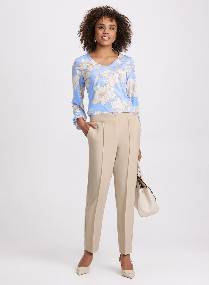 Emma Seamed Slim-Leg Pants