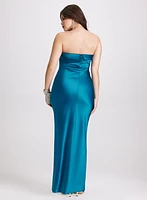 Strapless Satin Dress