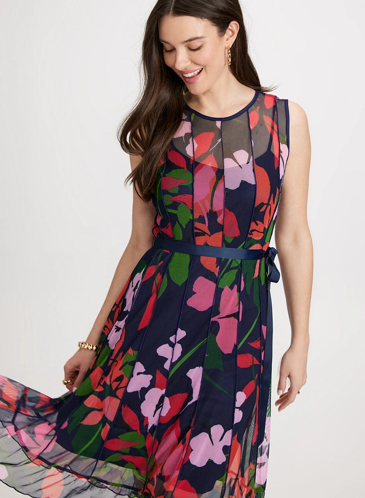 Robe florale courte