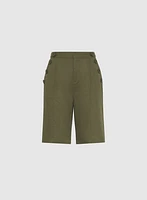 Linen-Blend Bermuda Shorts