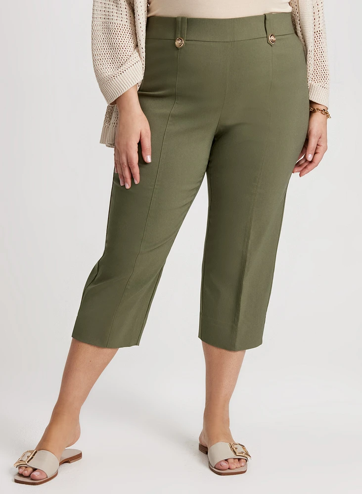 Side Slit Pull-On Capris