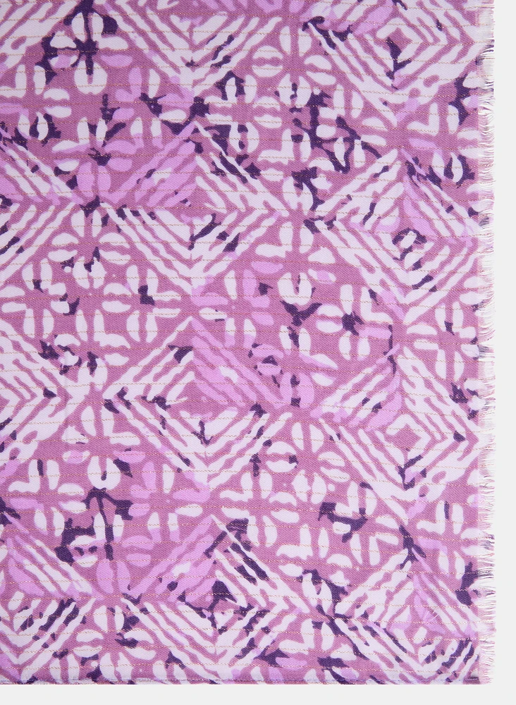 Foulard à motif mixte